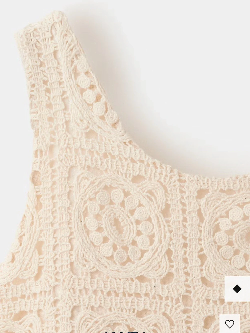 Mango girl Cream Crochet Scoop-Neck Kids Dress EMBROIDERED TEXTURED DRESS 6361